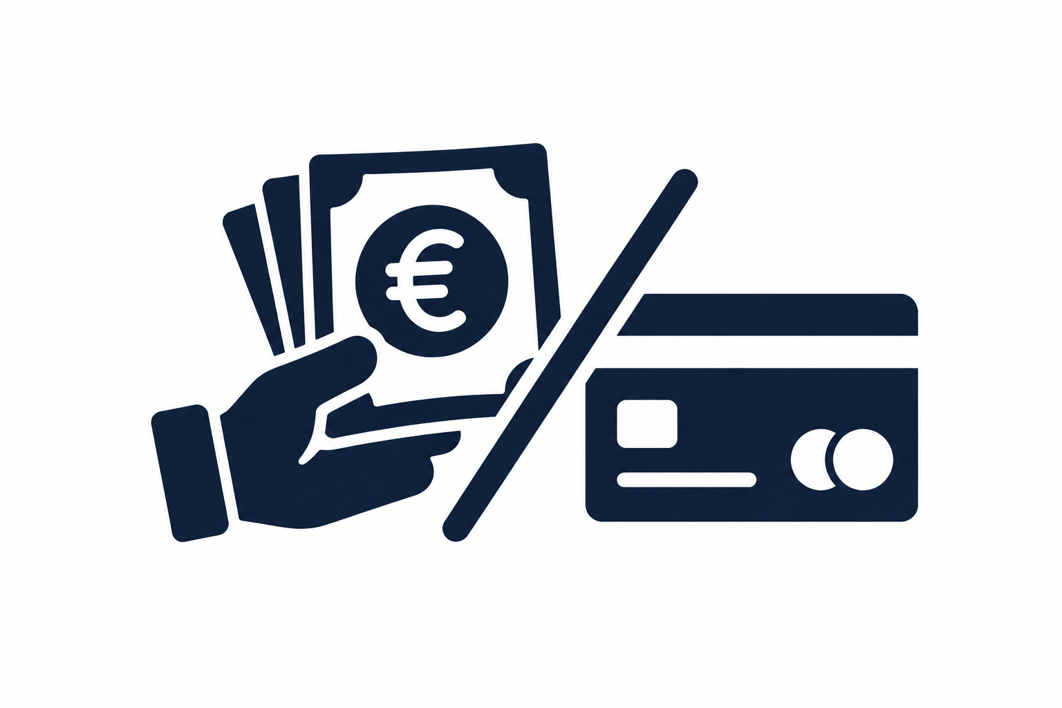 Pagament parcialment en efectiu i amb targeta